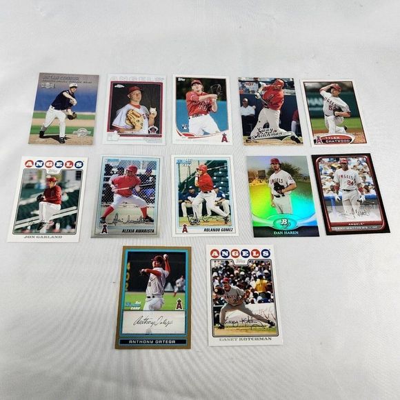 Topps Other - Los Angeles Angels MLB Baseball card lot of 12 Auto RC NM Topps Fleer Metal Mix‎